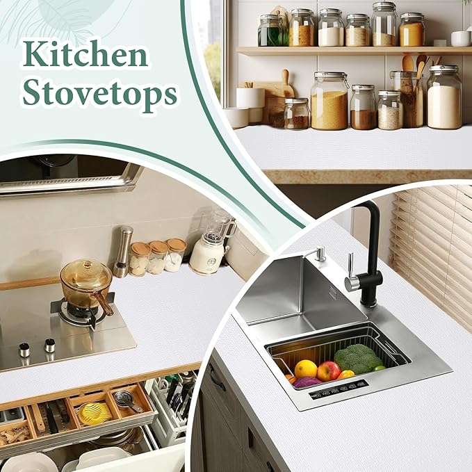 Drawer and Shelf Liner for Kitchen Cabinet: 23 in X 30 Ft Non Slip Waterproof - Image 6