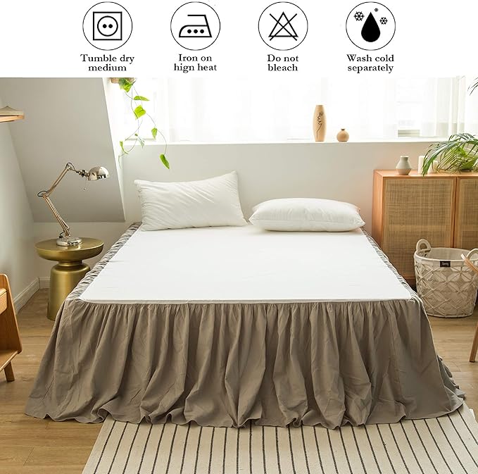 BISELINA French Linen Bed Skirt - Image 5