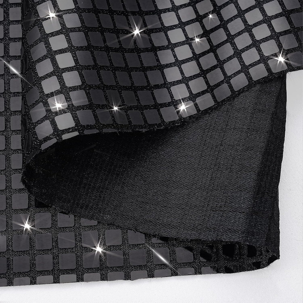 Disco Party Table Runners 6 Packs 12 x 72 Inches - Black Sequin Table Runners for Retro 70s 80s Theme Disco Dance Party Birthday Holiday Wedding Halloween Table Decorations