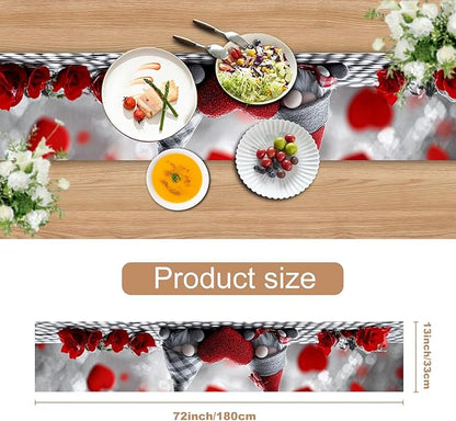Christmas Table Runner with Santa Claus, 13x72 Inch, - Image 3