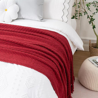BATTILO HOME Christmas Decor Red Throw Blanket - Image 8