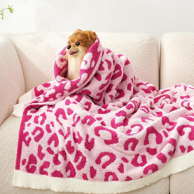 Snuggle Sac Ultra Soft Pink Leopard Blanket Twin Size - Image 7