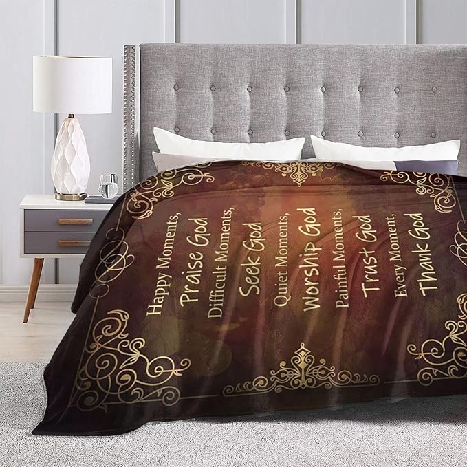 Christian Blanket Religious Prayer Throw Blanket Bible Verse Flannel Stuff - Image 4