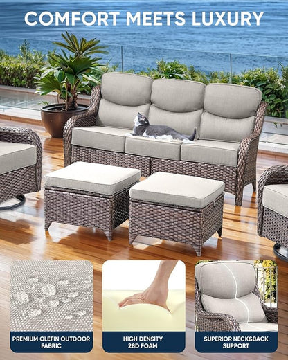 Luxury 24x24x6 Inch Smile Patio Dining Chair Cushions Set of 4 - Image 5