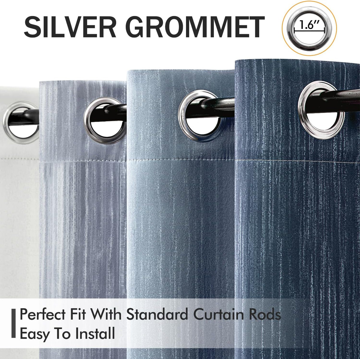 miulee navy blue and greyish white ombre blackout shown in use