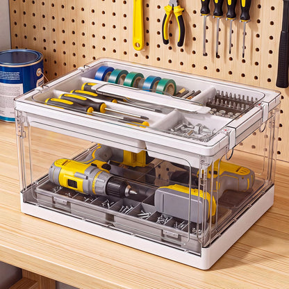 24qt 2packs clear craft organizers and storage with, package contents