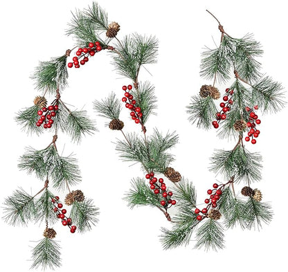 6 feet Christmas Pine Garland by Artiflr