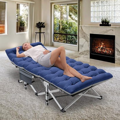 ABORON Camping Cot for Adult 28" Extra Wide, 2PK Heavy-Duty 1200D Oxford Cot - Image 9
