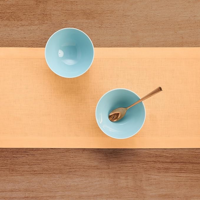 Solino Home Linen Peach Table Runner 60 Inches - Image 3