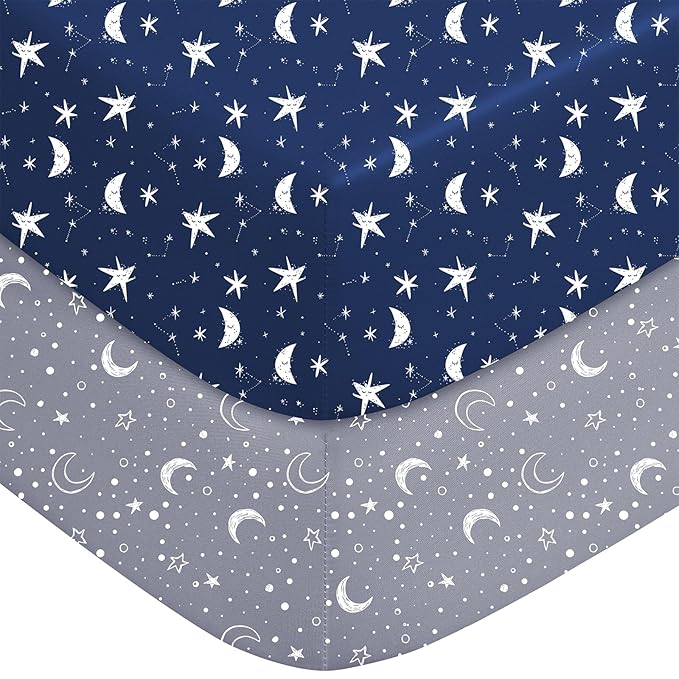 Pack and Play Sheets Fitted, Mini Crib Sheets 2-Pack by Unknown
