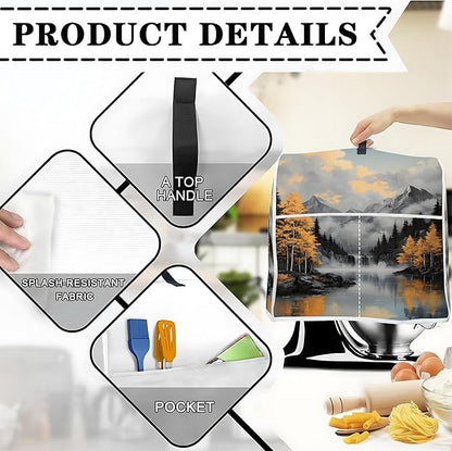 Mixer Dust Cover for 6-8 Qt Stand Mixer, Cloth Cover - Image 3