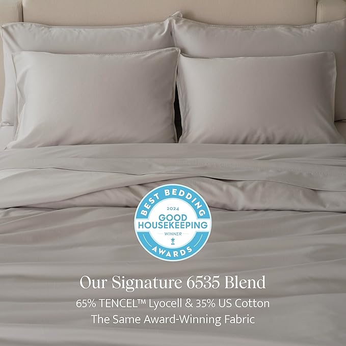 Double Stitch Cotton Tencel Duvet Cover - Image 2