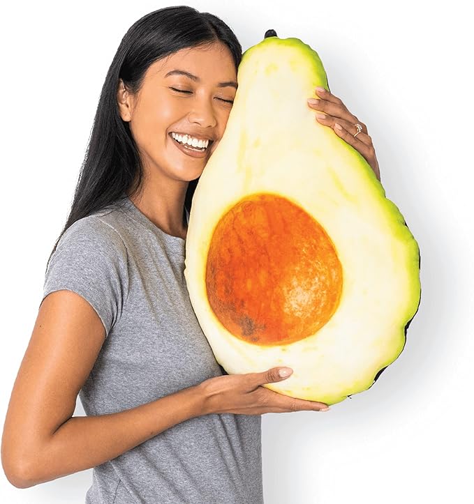 22" 3D Ripe Avocado Throw Pillow by MuchComfort