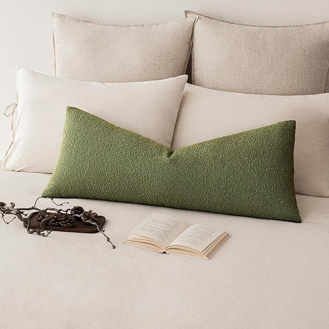 Foindtower Decorative Textured Boucle Throw Pillow Covers Accent Solid Pillow by Foindtower
