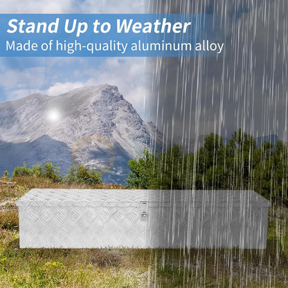 49 inch aluminum truck bed tool box with showing dimensions