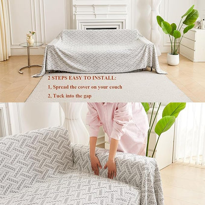 AIVIA Couch Cover Sheet Blanket, Oversized Reversible Covers - Image 7