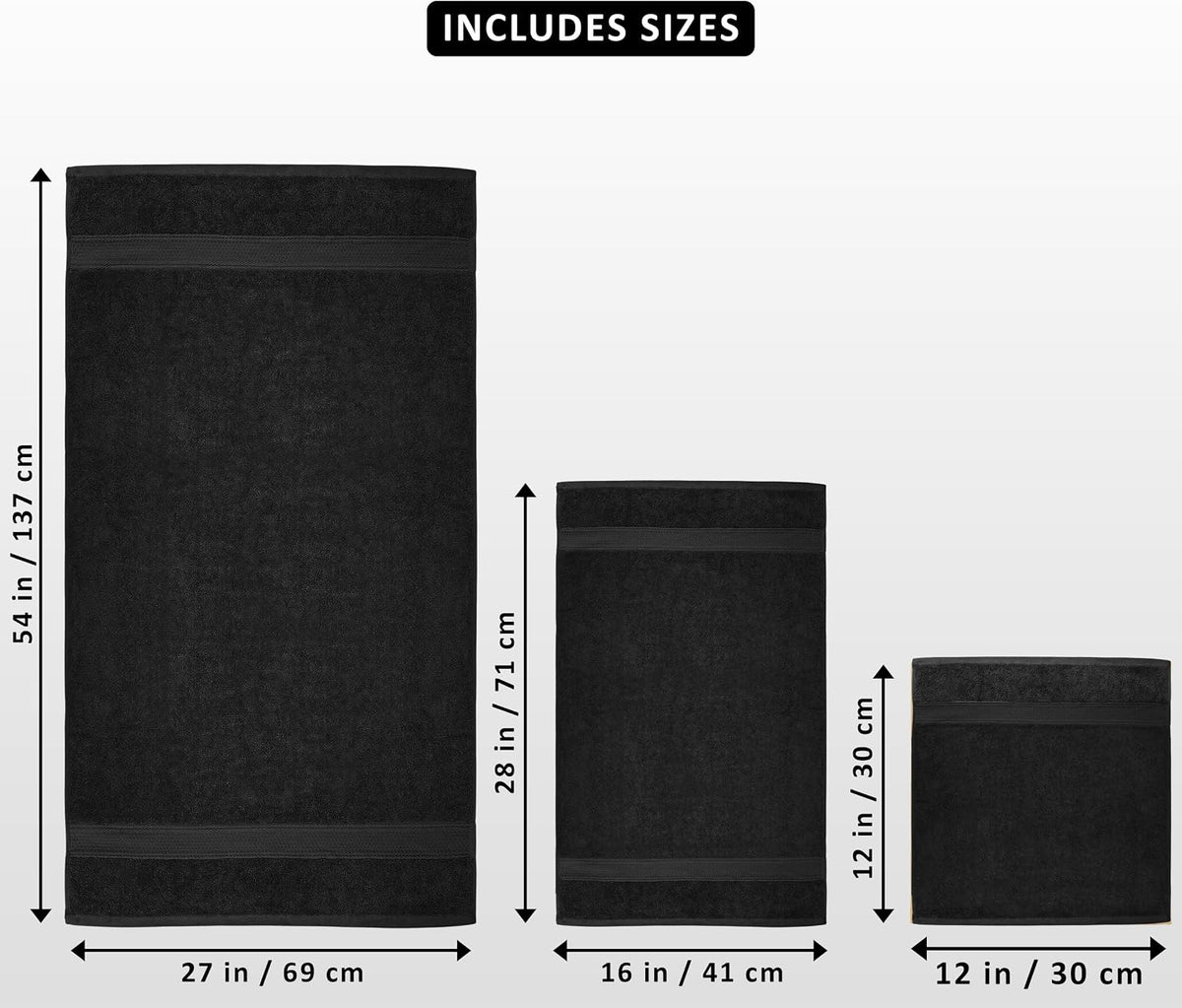 utopia towels 8 piece majestic plush luxury towel, close-up detail