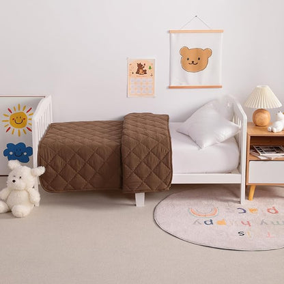 NTBAY Down Alternative Toddler Comforter, Lightweight and Warm Solid Color Baby - Image 4