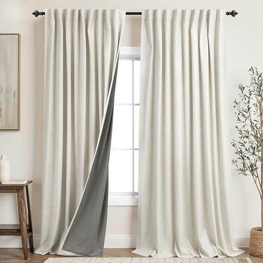 KOUFALL Extra Long and Wide 70 x 108 Inch Blackout Curtains, High Ceiling by KOUFALL