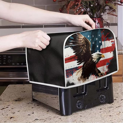 ZFRXIGN Bald Eagle Toaster Cover 4 Slice Wide Slot Small Appliance Covers - Image 2