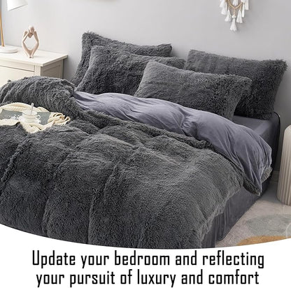 MorroMorn Decorative Pillows Covers, 2 Packs Faux Fur Pillow Cases Standard Size - Image 6