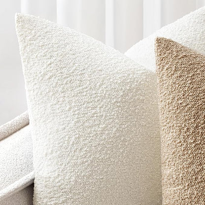 Woaboy Pack of 2 20x20 Inch Decorative Boucle Throw Pillow Covers Textured - Image 6