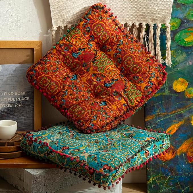vctops Boho Cotton Linen Square Chair Seat Cushions - Image 2