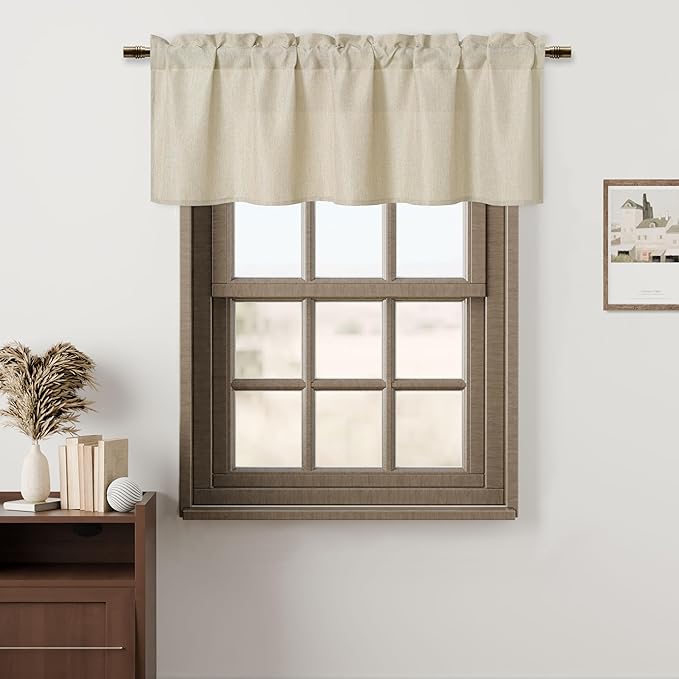 Hiasan Faux Linen Valance Curtains by Hiasan