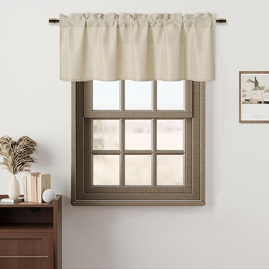 Hiasan Faux Linen Valance Curtains by Hiasan