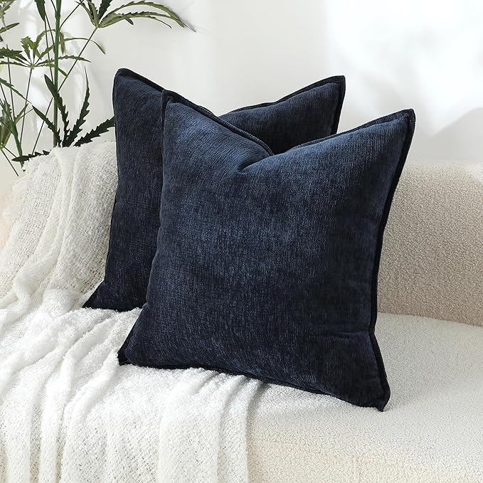 Stellhome Pack of 2 Soft Textured Throw Decorative Pillow Covers Square Accent - Image 5