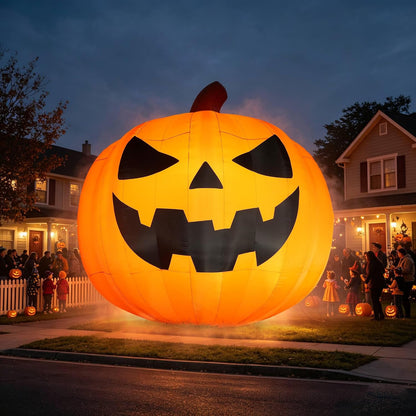 Giant 20Ft Halloween Inflatables Pumpkin Decorations with Blower, 3D Design