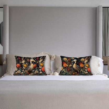 Rustic Duck Floral Pillow Covers 12x20 Set of 2, Gifts - Image 4