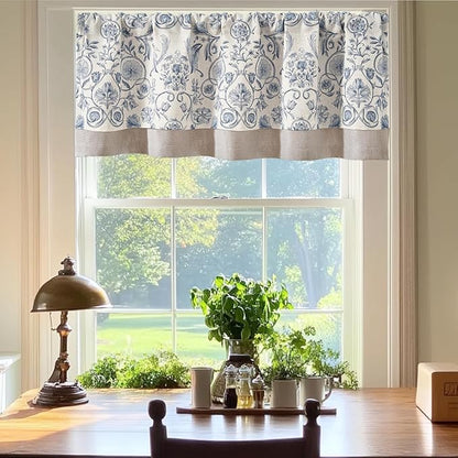 jinchan Linen Valance Kitchen Curtain - Image 2
