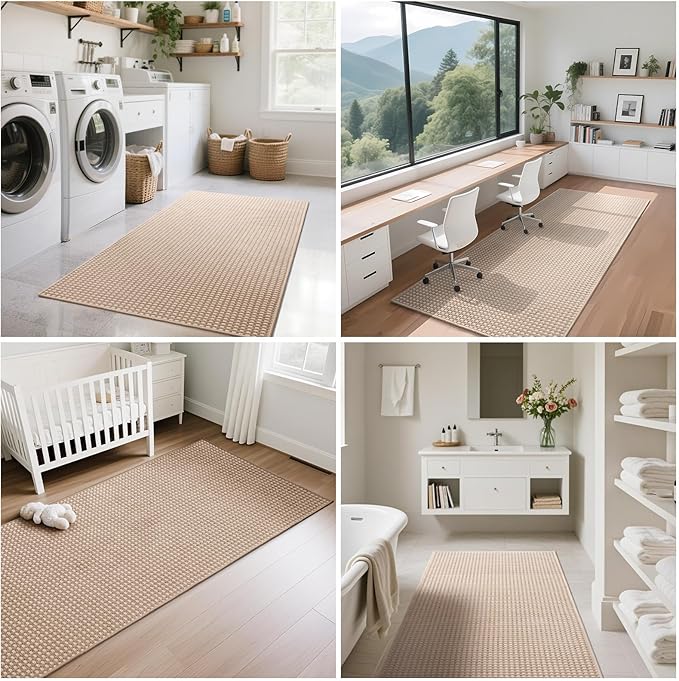 Boho 2x8 ft Runners for Hallways Extra Long Woven Washable Kitchen Runner Mat - Image 9