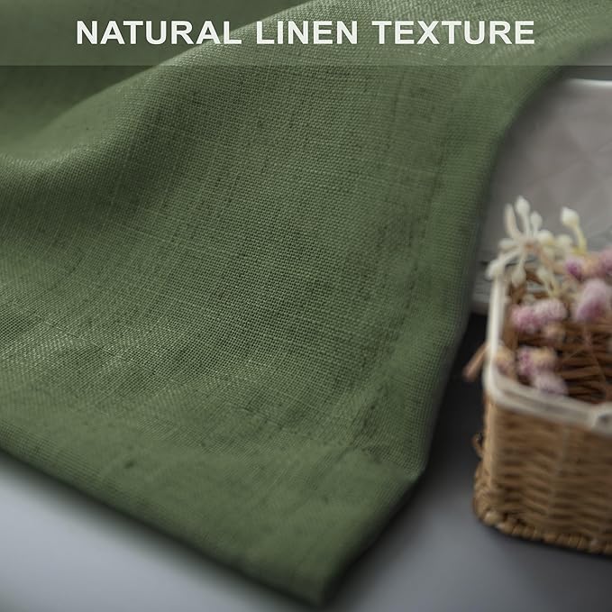 Pitalk Olive Green Curtains 90 Inch Length - Image 7