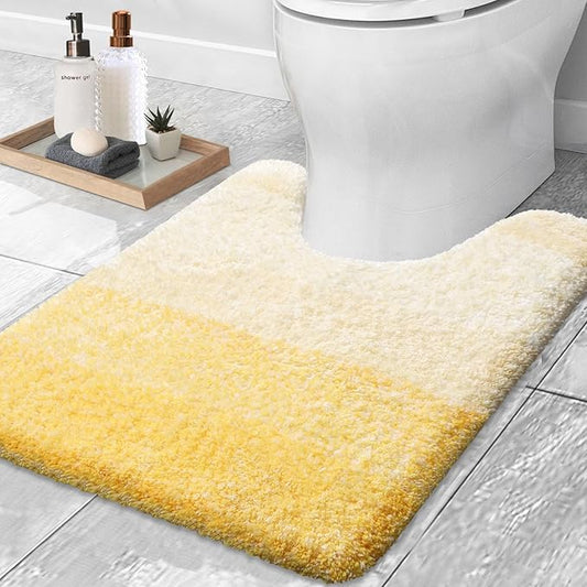 OLANLY Luxury Toilet Rugs U-Shaped 24x20, Extra Soft and Absorbent Microfiber by OLANLY