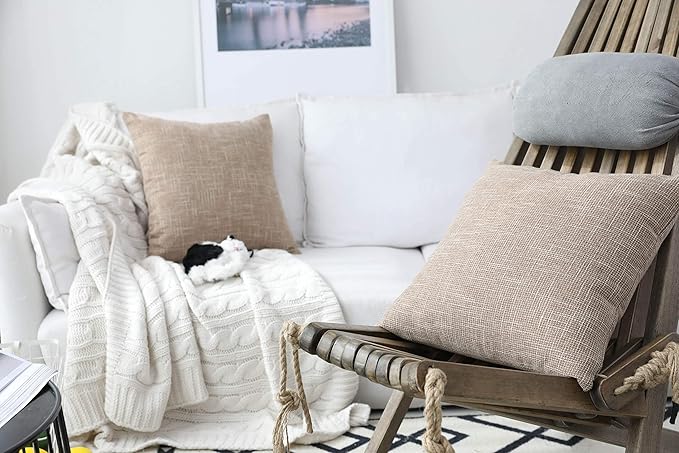 Kevin Textile Pillow Covers Star Faux Linen Cushion Cases Super Soft Throw - Image 7