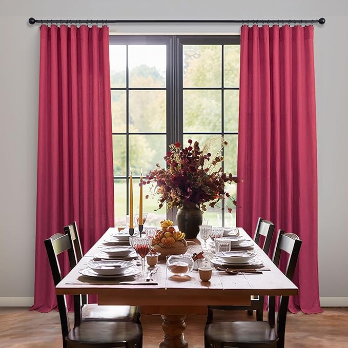 Pitalk Magenta Curtains 54 Inch Length - Image 6