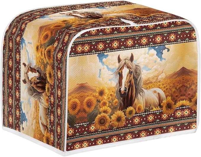 Aztec Horse Sunflower Printed Toaster Cover - Image 2