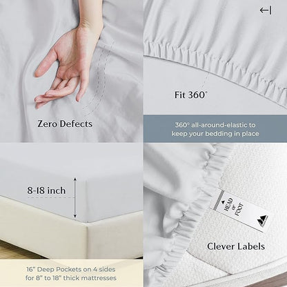 Mayfair Linen 100% Cotton Bed Sheets California King Sheet Set - Image 5