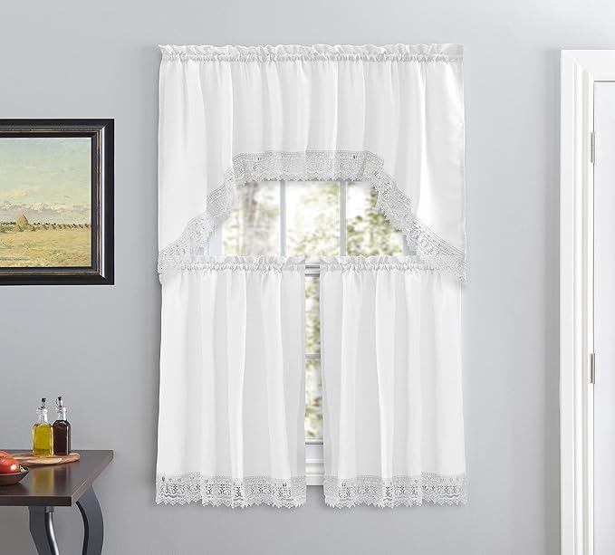 American Linen Café Curtains for Kitchen, Bathroom Curtains by AmericanLinens