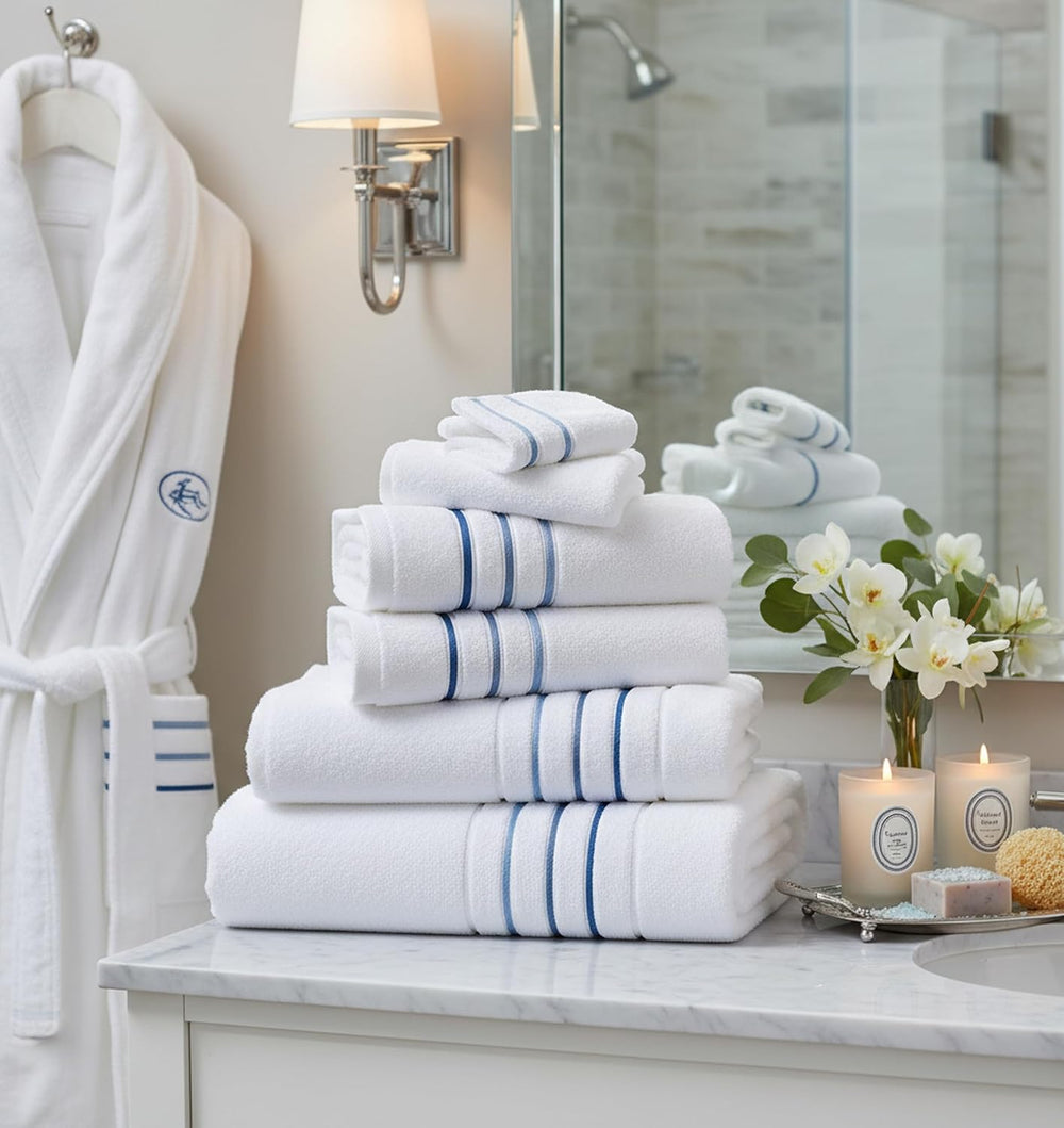 Bath Towels Set for Bathroom – Luxury 6-Piece Cotton Towels, Soft Absorbent &...