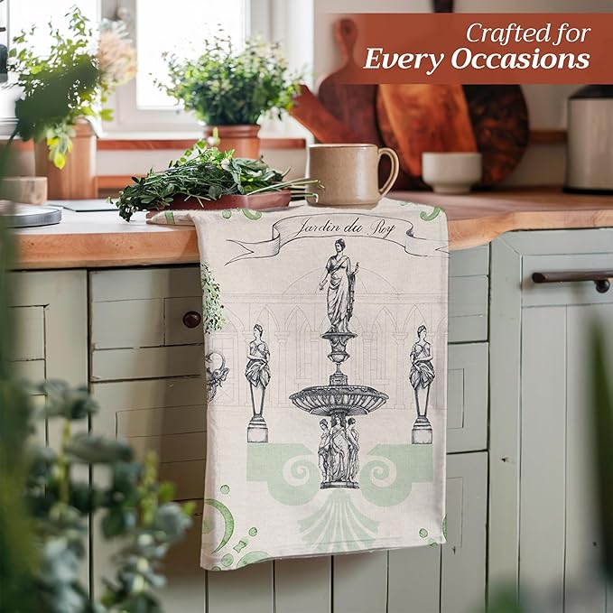 Maison d' Hermine Kitchen Towels Set of 2 100% Cotton 27.50" x 20" Reusable - Image 6