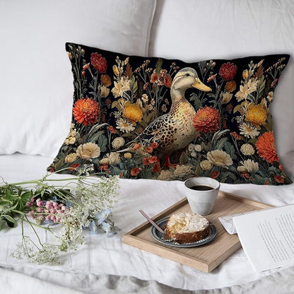 Rustic Duck Floral Pillow Covers 12x20 Set of 2, Gifts - Image 6