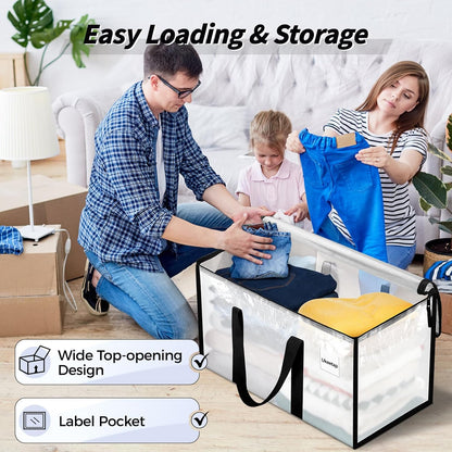 ukeetap 8 pack extra large clothes storage bins showing dimensions