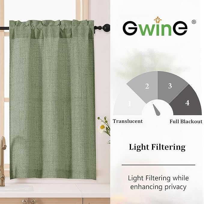 Gwine Green Curtains 45 Inch Length - Image 2