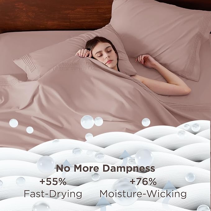 Bedsure Deep Pocket King Sheet Set - Image 3