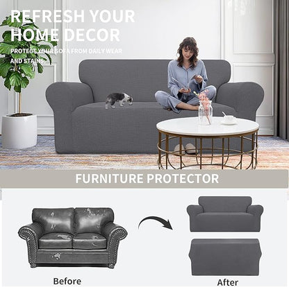 Easy-Going Stretch Oversized Loveseat Slipcover 1-Piece Sofa Cover Furniture - Image 4