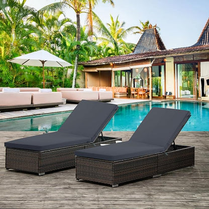 Chaise Lounge Cushions Outdoor Set of 2 - Image 9