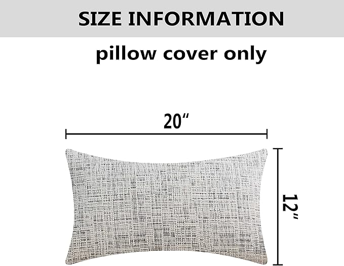 Home Brilliant White Lumbar Pillow Cover 12x20 Chenille Plush Velvet Oblong - Image 5